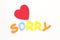 Sincere apologies concept