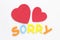 Sincere apologies concept