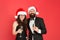 Sincere greetings. Merry christmas. Office party. Couple at corporate party. Happy new year. Bearded businessman in