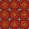 Sindhi Colourful Red Ajrak Pattern