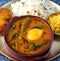 Sindhi thali meal - Kadhi chawal boondi and aloo tuk