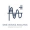 Sine Waves Analysis icon. Trendy flat vector Sine Waves Analysis