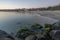 Sines beach at sunset in Portugal