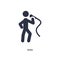 sing icon on white background. Simple element illustration from outdoor activities concept