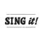Sing it phrase, motivation and inspiration quote for music lover. Hand-drawn lettering sign for prints, posters, banner