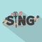 Sing Typography With Microphones Design