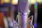 ``Sing` Unretouched studio condenser microphone close up