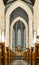 Singapore-03 OCT 2017: Singapore Saint Andrew`s Cathedral church internal view from center corridor