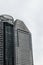 Singapore - 14 OCT 2018. Modern looking skyscraper in business district Singapore center during the cloudy and rainy day