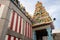 Singapore, 21/01/19. Sri Veeramakaliamman Temple dedicated to the Hindu goddess Kali, with richly decorated carved colorful roof