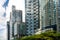 Singapore, 24 January 2024: Skyscrapers rise majestically, symbolizing global business prowess. Viewed from below against backdrop