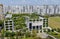 Singapore-27 JUL 2019: HDB`s first new generation neighborhood center Oasis Terraces outdoor view