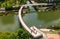 Singapore-27 JUL 2019: Singapore Punggol water way park landscape bridge view