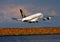 Singapore Airlines Airbus A380 departs Sydney.