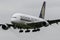 Singapore Airlines Airbus A380 landing