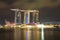 SINGAPORE - APRIL 10,2016:Skyline for bay sand at Singapore