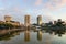 Singapore boat quay skyline at morning