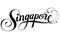 `Singapore` calligraphy