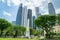 Singapore CBD skyline with Dalhousie Obelisk