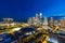 Singapore Central Business District Cityscape at Blue Hour
