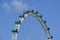 singapore, circa february 2020: empty ferris wheel