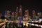 Singapore - city center, night view