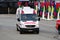 Singapore Civil Defense Force (SCDF) ambulance making a turn during National Day Parade (NDP) Rehearsal 2013