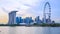 Singapore day to night Timelapse, Singapore cityscape skyline at Marina Bay in Singapore city, 4K Time lapse