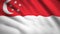 Singapore flag Motion video waving in wind. Flag Closeup 1080p HD  footage