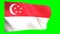 Singapore Flag waving
