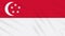 Singapore flag waving cloth, background loop