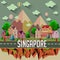 Singapore - Flat design city vector illustration