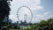 Singapore Flyer in the morning  in timelapse.