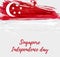 Singapore Independence day background