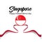 Singapore independence day celebration vector illustration