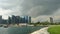 Singapore : Jan 27th 2018 Singaporeâ€™s commercial skyline view from marina South Pier
