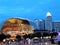 Singapore - January 12, 2020 : Esplanade Theater and many peoples in the blue sky - image