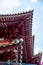 Singapore, January 16, 2020, Lucky Signate at Buddha relic temple with Singapore urban city skyline