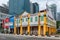 Singapore - June 10, 2018: Jeweller colorful building in Chinatown