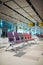 Singapore - June 1st 2019: Empty seats at the departure gates for international flights at the Changi International Airport