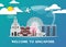 Singapore Landmark Global Travel And Journey paper background. V