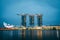 Singapore Marina Bay Sands at Twilight