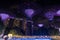 Singapore Night Landscape, Marina Bay Sands and Garden By The Bay