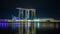 Singapore night lightshow Marina Bay Ships timelapse