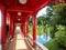 Singapore Nov 26, 2018: Traditional Chinese pavilions on the lake at The Chinese Gardens Lake, bridge, and Twin Pagoda,