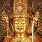 Singapore - October 16th of 2015: Portrait of main Buddha statue in the Buddha Tooth Relic Temple.