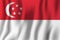 Singapore realistic waving flag vector illustration. National country background symbol. Independence day