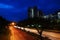 singapore road at night