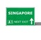 SINGAPORE road sign isolated on white