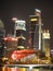 Singapore\'s Financial District night scene